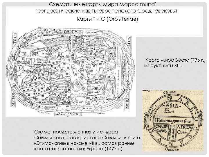 Схематичные карты мира Mappa mundi — географические карты европейского Средневековья Карты Т и О