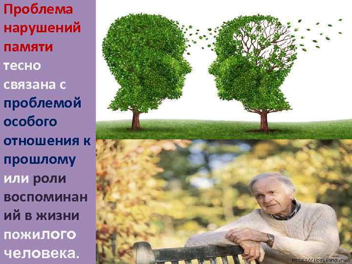 Проблема нарушений памяти тесно связана с проблемой особого отношения к прошлому или роли воспоминан