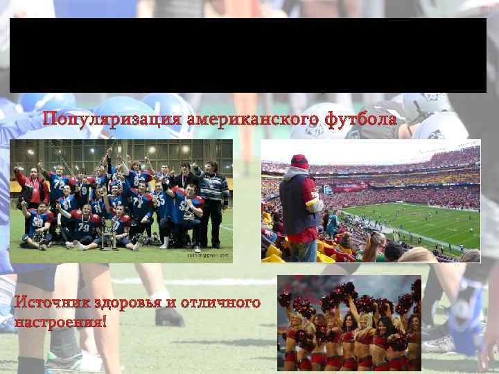Титаны и видение будущего американского футбола Популяризация американского футбола Источник здоровья и отличного настроения!