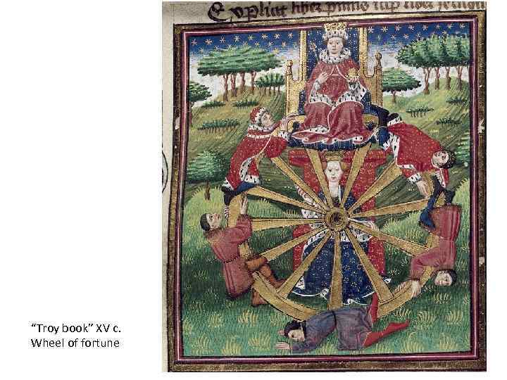 “Troy book” XV c. Wheel of fortune 