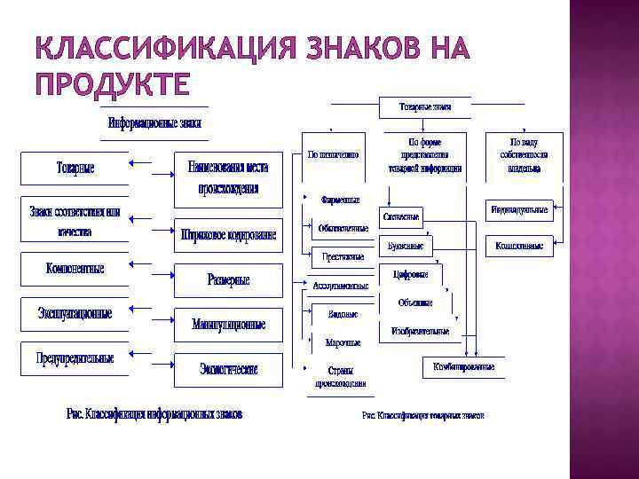 КЛАССИФИКАЦИЯ ЗНАКОВ НА ПРОДУКТЕ 