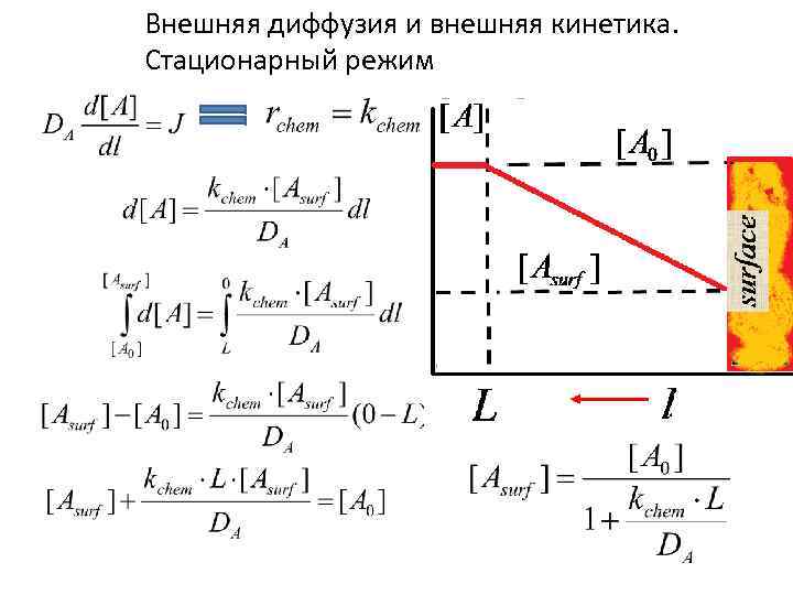 Внешняя диффузия и внешняя кинетика. Стационарный режим 