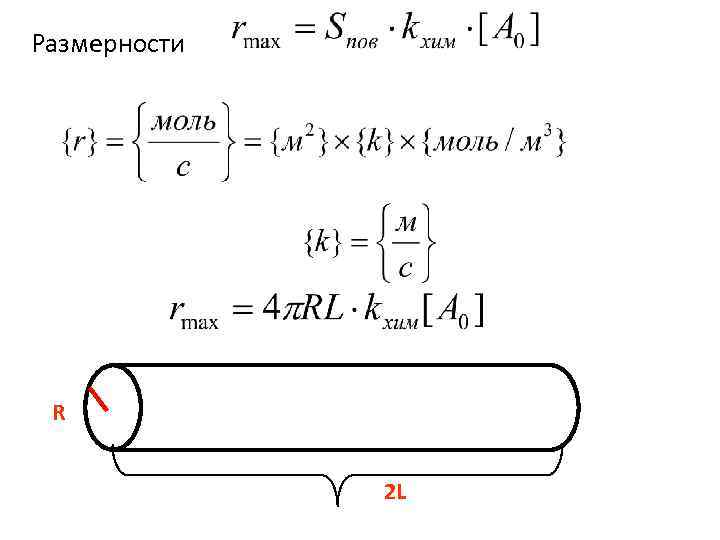 Размерности R 2 L 