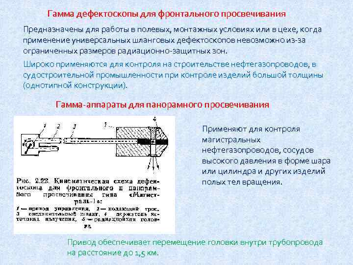 Гамма дефектоскопы для фронтального просвечивания Предназначены для работы в полевых, монтажных условиях или в