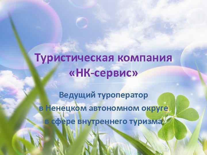 Туристическая компания «НК-сервис» Ведущий туроператор в Ненецком автономном округе в сфере внутреннего туризма 