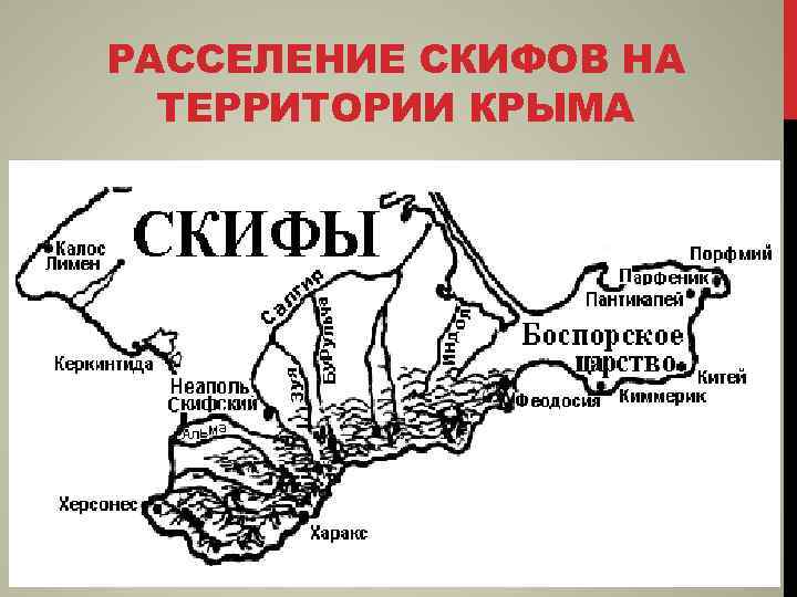 РАССЕЛЕНИЕ СКИФОВ НА ТЕРРИТОРИИ КРЫМА 