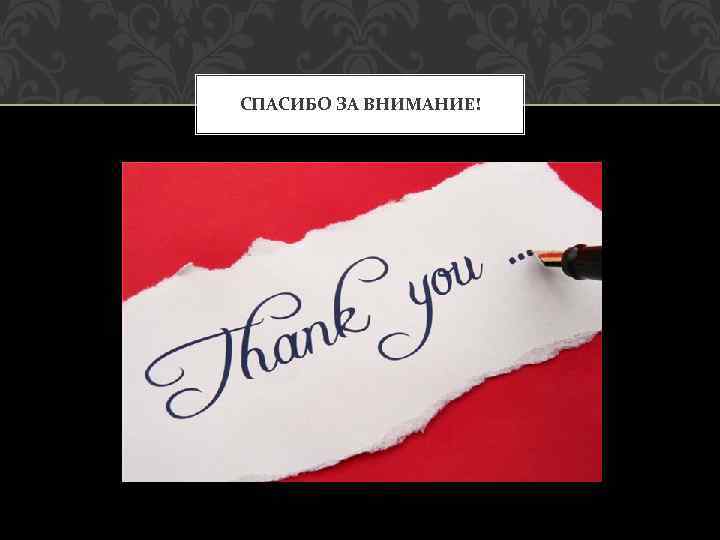 СПАСИБО ЗА ВНИМАНИЕ! 