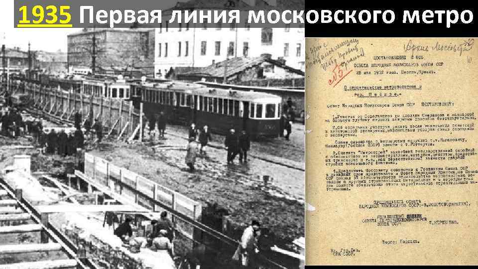 1935 Первая линия московского метро 