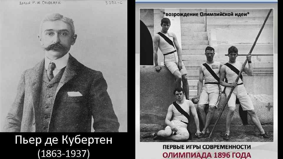 Пьер де Кубертен (1863 -1937) 