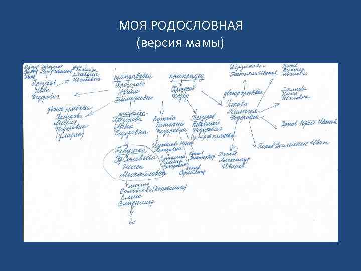 МОЯ РОДОСЛОВНАЯ (версия мамы) 