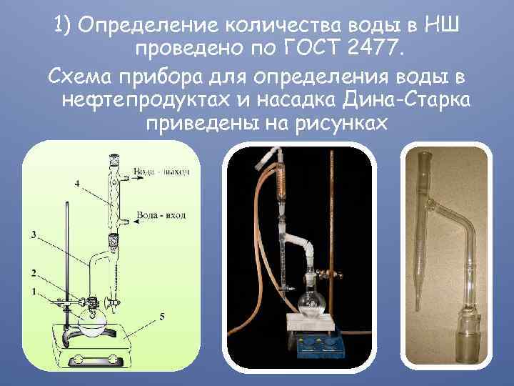 Гост вода 2477. Метод определения содержания воды в нефти. Аппарат для количественного определения воды в нефтепродуктах. Прибор для определения содержания воды.