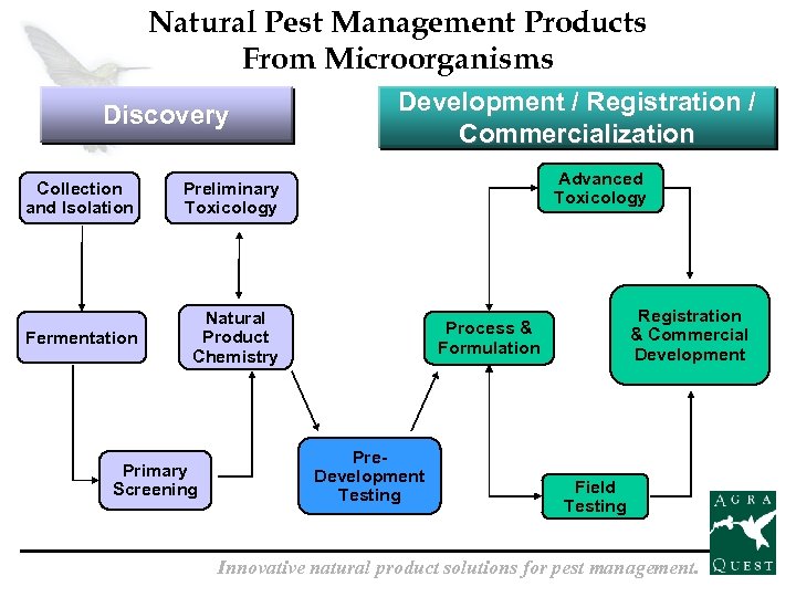 Natural Pest Management Products From Microorganisms Discovery Collection and Isolation Advanced Toxicology Preliminary Toxicology