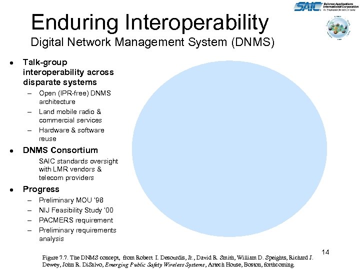 Enduring Interoperability Digital Network Management System (DNMS) l Talk-group interoperability across disparate systems –