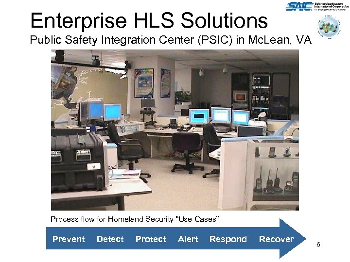 Enterprise HLS Solutions Public Safety Integration Center (PSIC) in Mc. Lean, VA Process flow