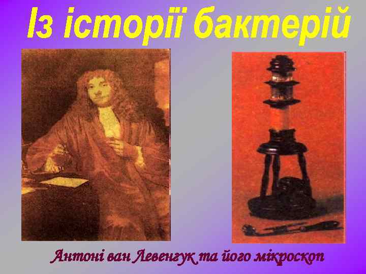 Антоні ван Левенгук та його мікроскоп 