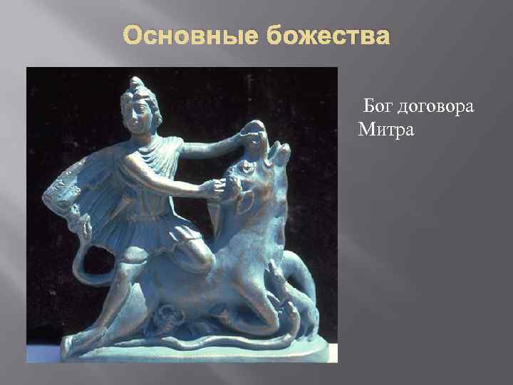 Основные божества Бог договора Митра 