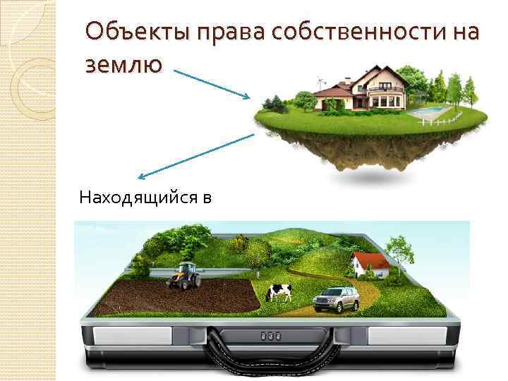 Объекты права собственности на землю Находящийся в 