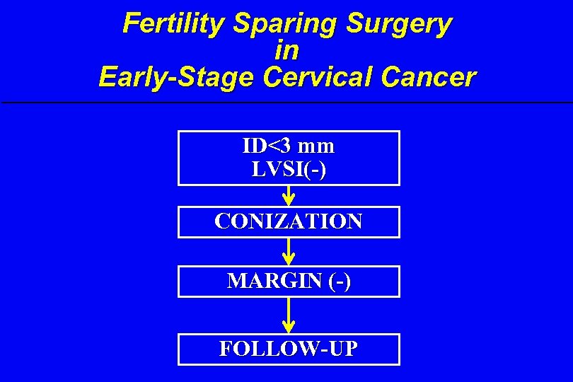 Fertility Sparing Surgery in Early-Stage Cervical Cancer ID<3 mm LVSI(-) CONIZATION MARGIN (-) FOLLOW-UP
