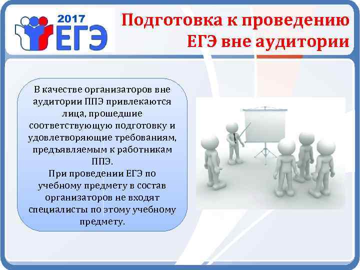 Презентация организатор в аудитории егэ