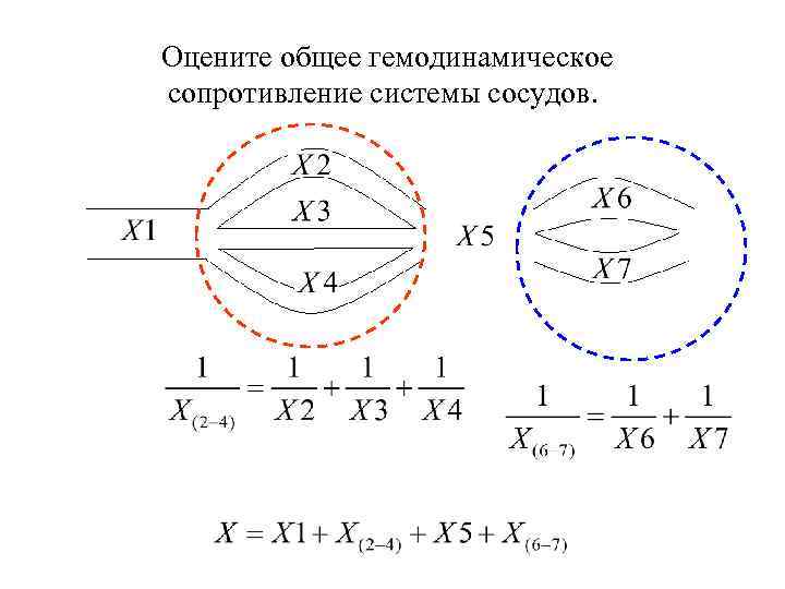 Оцените общее гемодинамическое сопротивление системы сосудов. 