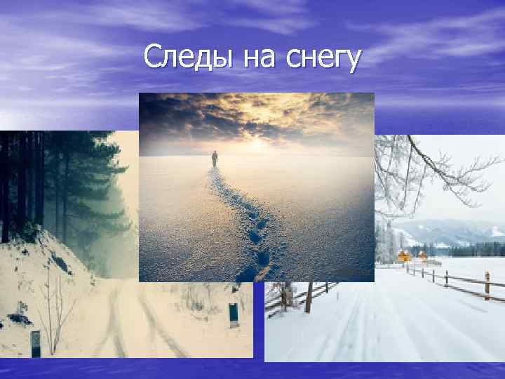Следы на снегу 