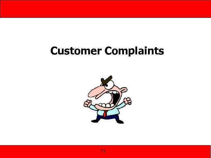 Customer Complaints 73 