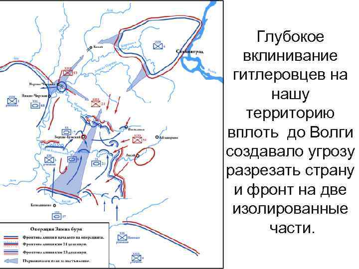 Глубокое вклинивание гитлеровцев на нашу территорию вплоть до Волги создавало угрозу разрезать страну и