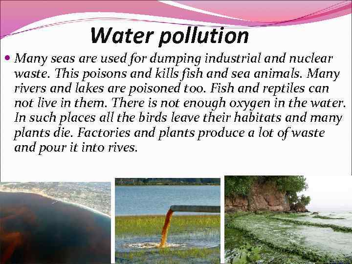 Environmental protection The most serious environmental problems