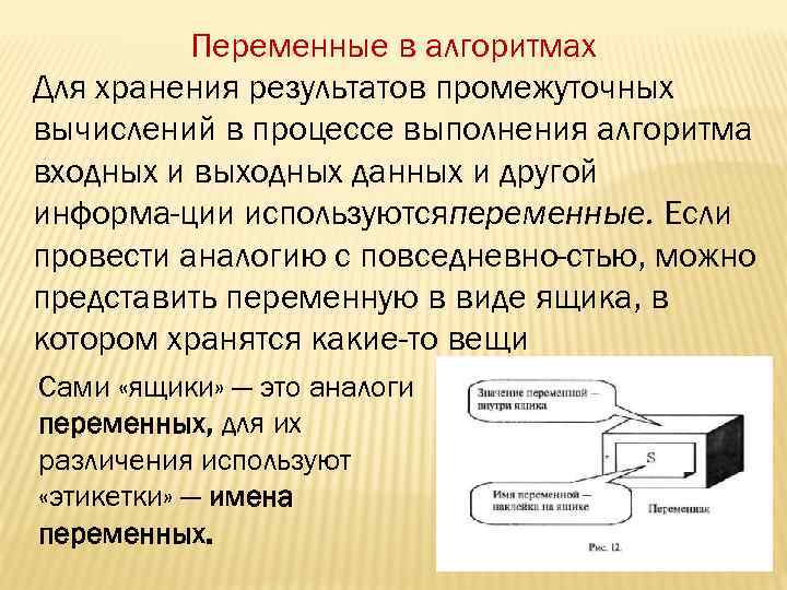 Переменная представляет