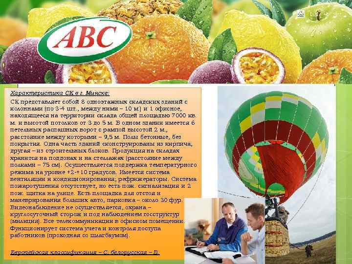 Характеристика СК в г. Минске: СК представляет собой 8 одноэтажных складских зданий с колоннами