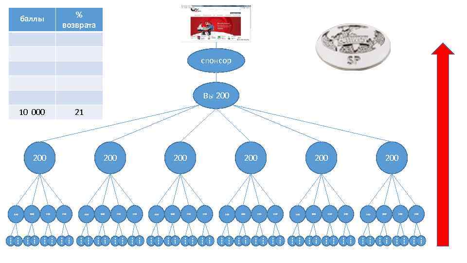 % возврата баллы спонсор Вы 200 10 000 21 200 2 0 0 2