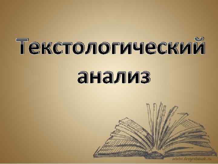 Текстологический анализ 