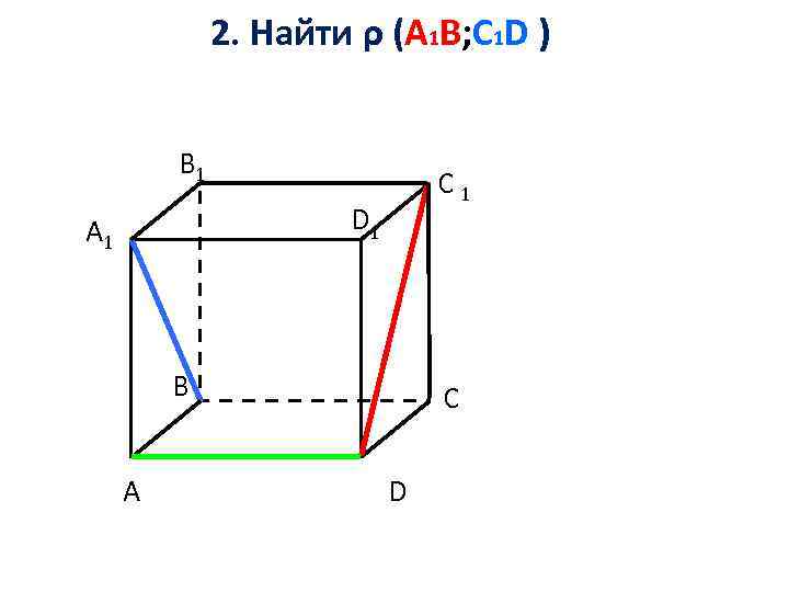 2. Найти ρ (A 1 B; C 1 D ) B 1 C 1