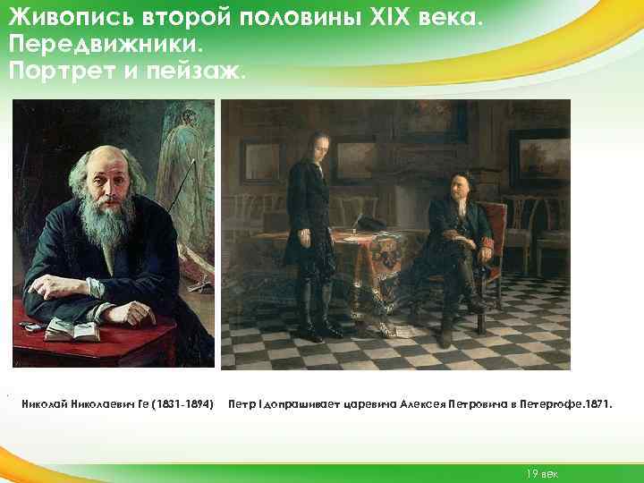 Живопись второй половины XIX века. Передвижники. Портрет и пейзаж. . Николай Николаевич Ге (1831