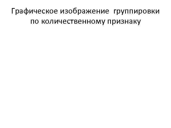 Графическое изображение группировки по количественному признаку 