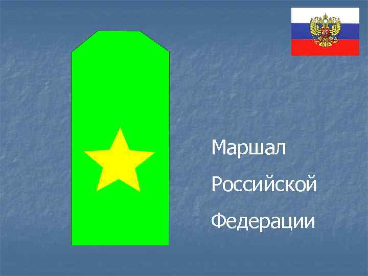 Маршал Российской Федерации 