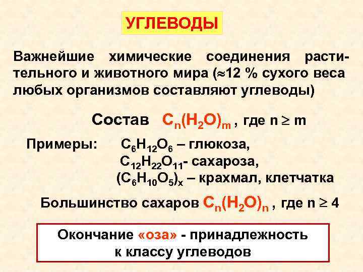 Углеводы план урока