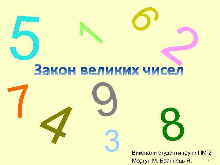 74 9 8 6 1 5 2 3 Виконали студенти групи ПМ-2 1 Моргун