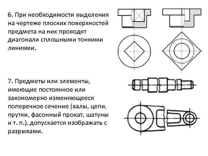 Поверхность на чертеже. Диагонали на чертеже. Выделение плоских поверхностей на чертеже. Обозначение плоской поверхности на чертеже. Плоская поверхность на чертеже.