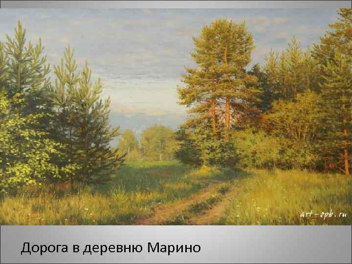 Дорога в деревню Марино 