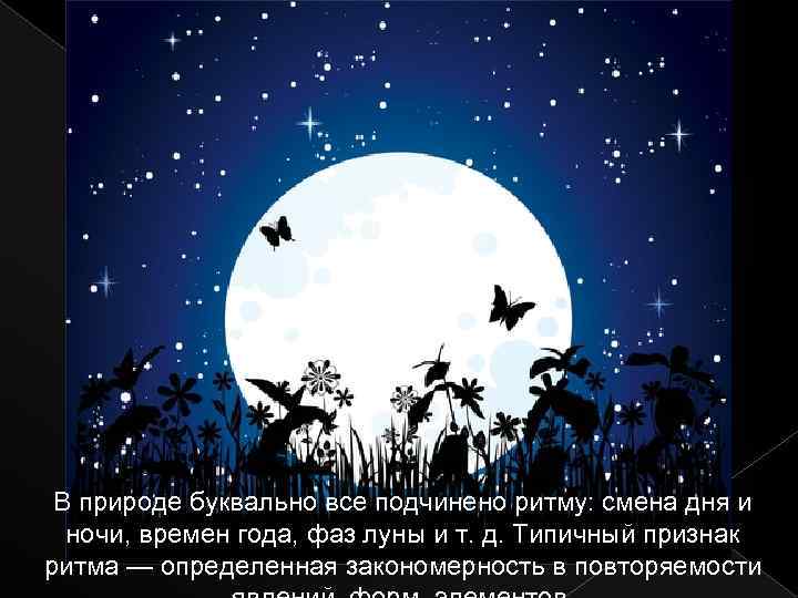 В природе буквально все подчинено ритму: смена дня и ночи, времен года, фаз луны