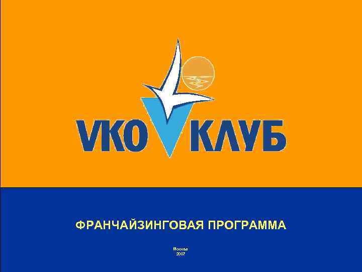 ФРАНЧАЙЗИНГОВАЯ ПРОГРАММА Москва 2007 