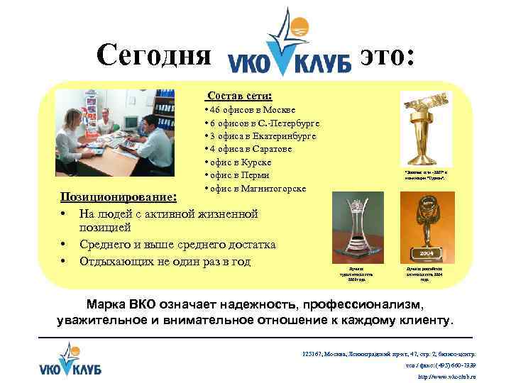 Сегодня это: Состав сети: • 46 офисов в Москве • 6 офисов в С.