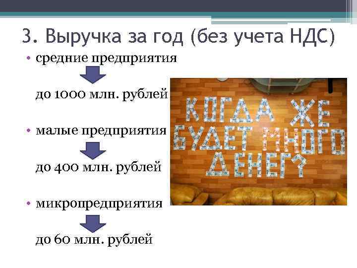 3. Выручка за год (без учета НДС) • средние предприятия до 1000 млн. рублей