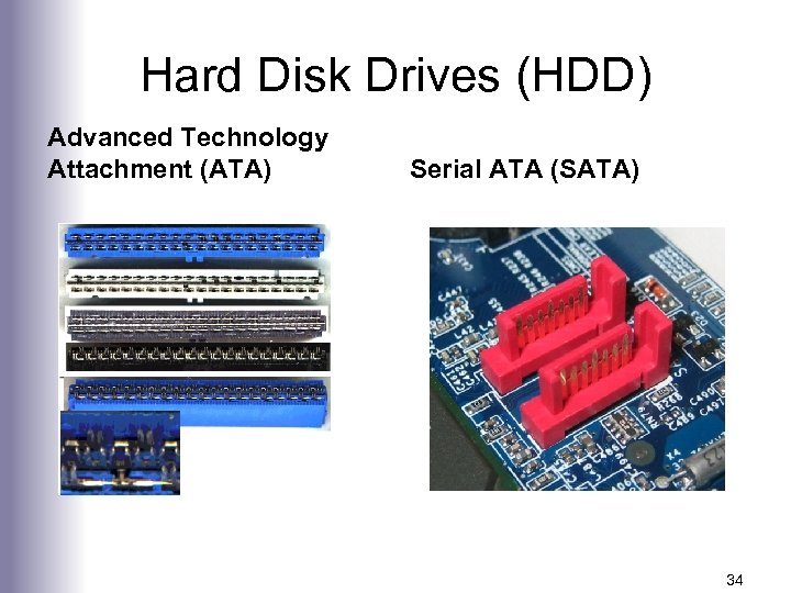 Hard Disk Drives (HDD) Advanced Technology Attachment (ATA) Serial ATA (SATA) 34 