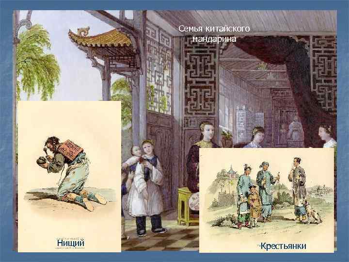 Семья китайского мандарина Нищий Крестьянки 