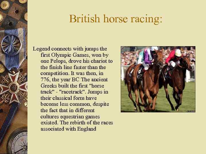 British horse racing: Legend connects with jumps the first Olympic Games, won by one