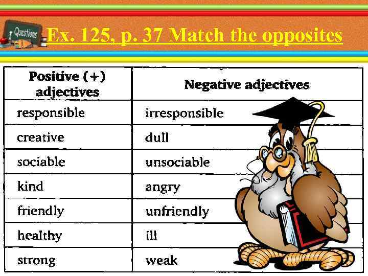 Ex. 125, p. 37 Match the opposites 11. 02. 2018 14 