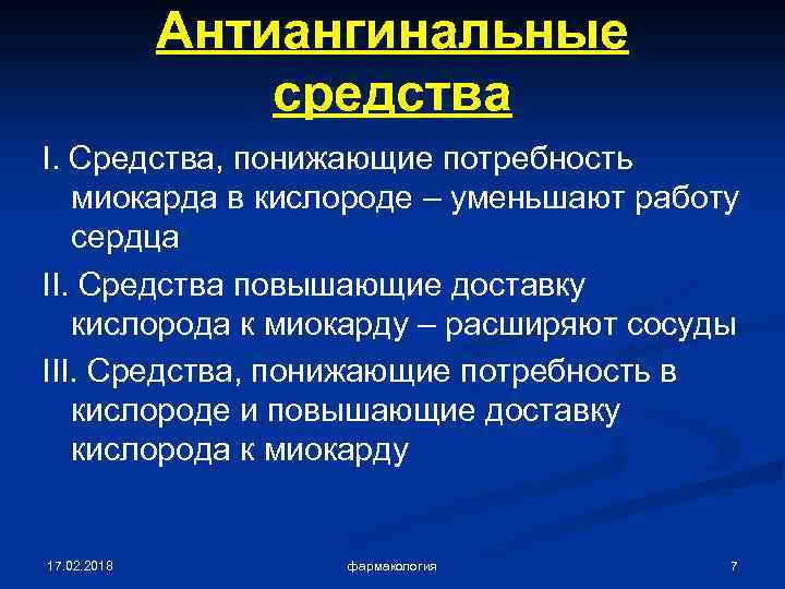 Презентация антиангинальные средства фармакология