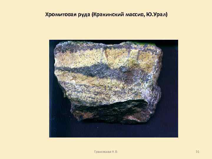 Хромитовая руда (Кракинский массив, Ю. Урал) Грановская Н. В. 31 